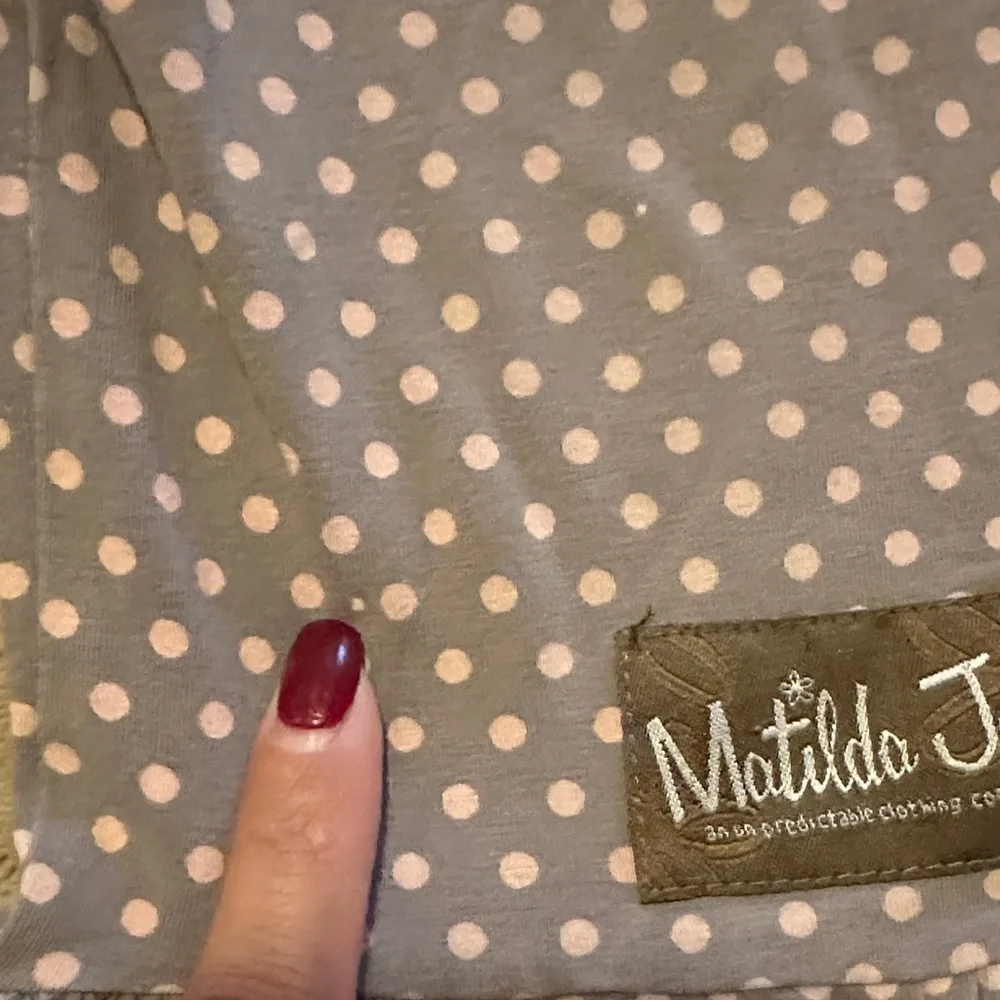 Matilda Jane Gray Pants with Pink Polka Dots